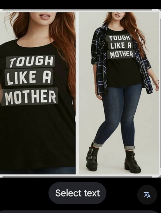 torrid Tops - BNWT Torrid Tough Like A Mother Black Graphic Tee Size 5